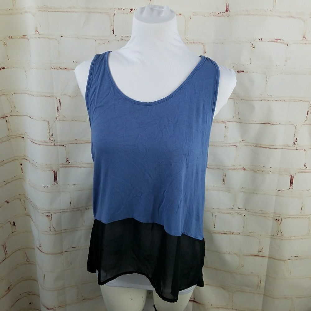 2/$25 Color Thread tank large blue black